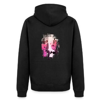Musique rétro heavy metal Hard Rock Punk vinyle pop - Veste à capuche bio Premium Unisexe - noir - Dos - Nico (187cm)