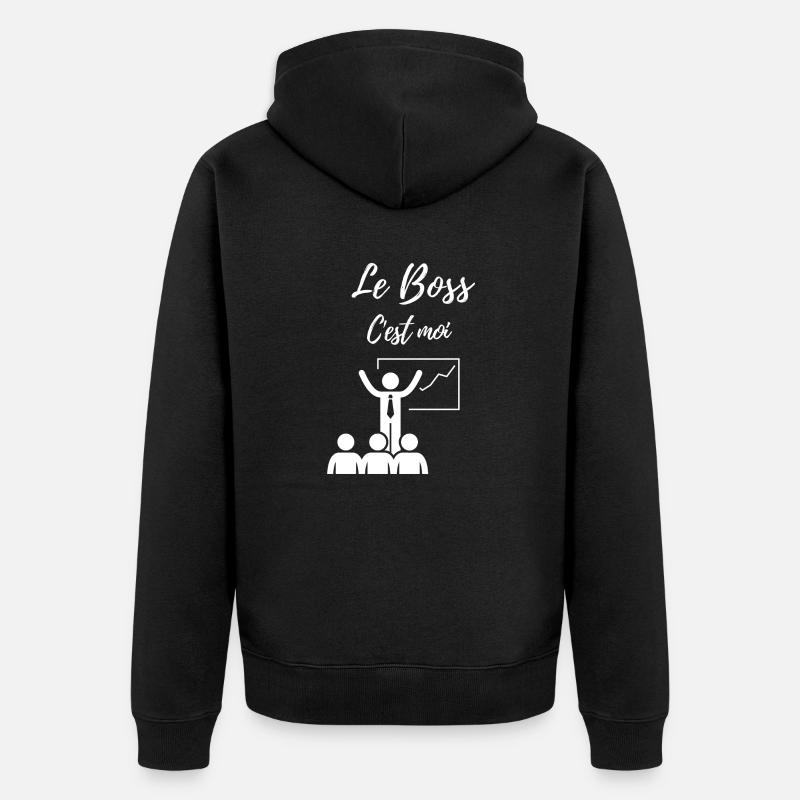 C est moi le Boss - Veste à capuche bio Premium Unisexe - noir