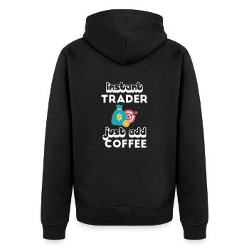 Bitcoin Trading Crypto Stocks - Veste à capuche bio Premium Unisexe - noir - Dos - Nico (187cm)