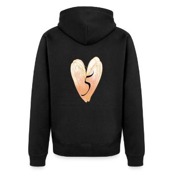 5 - Veste à capuche bio Premium Unisexe - noir - Dos - Nico (187cm)