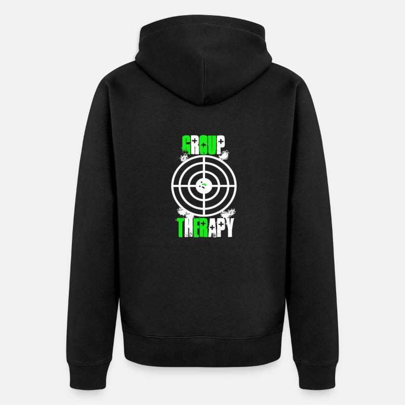 Group Therapy Schützenshirt - Unisex Premium Bio Zip Hoodie - Schwarz