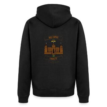 Mali Empire S-Edition - Unisex Premium Organic Zip Hoodie - black - Back - Nico (187cm)