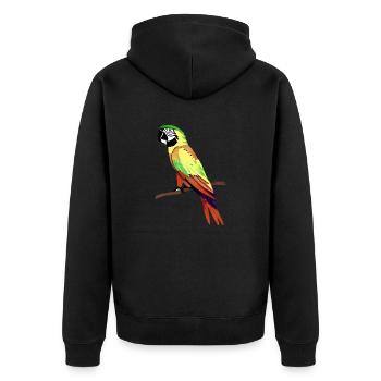 Cockatiel Budgie Bird Bird Propriétaire - Veste à capuche bio Premium Unisexe - noir - Dos - Nico (187cm)