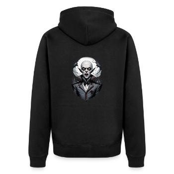 un vampire souriant 11 - Veste à capuche bio Premium Unisexe - noir - Dos - Nico (187cm)