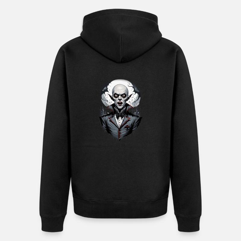 un vampire souriant 11 - Veste à capuche bio Premium Unisexe - noir