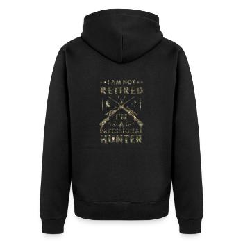Hunting, game, hunt, nature, hunter, animal wildlife - Unisex Premium Organic Zip Hoodie - black - Back - Nico (187cm)