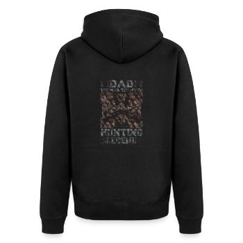 Hunting, game, hunt, nature, hunter, animal wildlife - Unisex Premium Organic Zip Hoodie - black - Back - Nico (187cm)