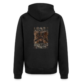 Chasse, gibier, chasse, nature, chasseur, faune animale - Veste à capuche bio Premium Unisexe - noir - Dos - Nico (187cm)