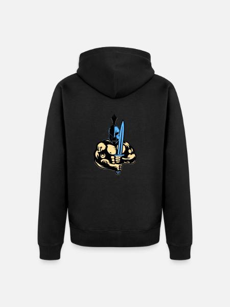 Sparta Warrior - Unisex Premium Organic Zip Hoodie - black