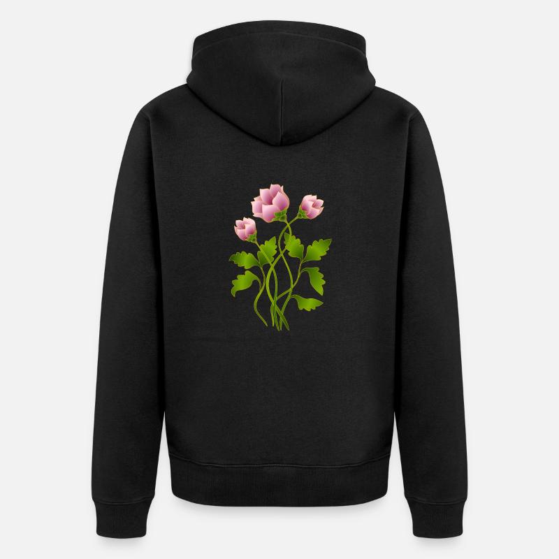 Fleur - Veste à capuche bio Premium Unisexe - noir