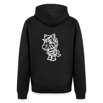 Bande dessinée zèbre - Veste à capuche bio Premium Unisexe - noir - Dos - Nico (187cm)