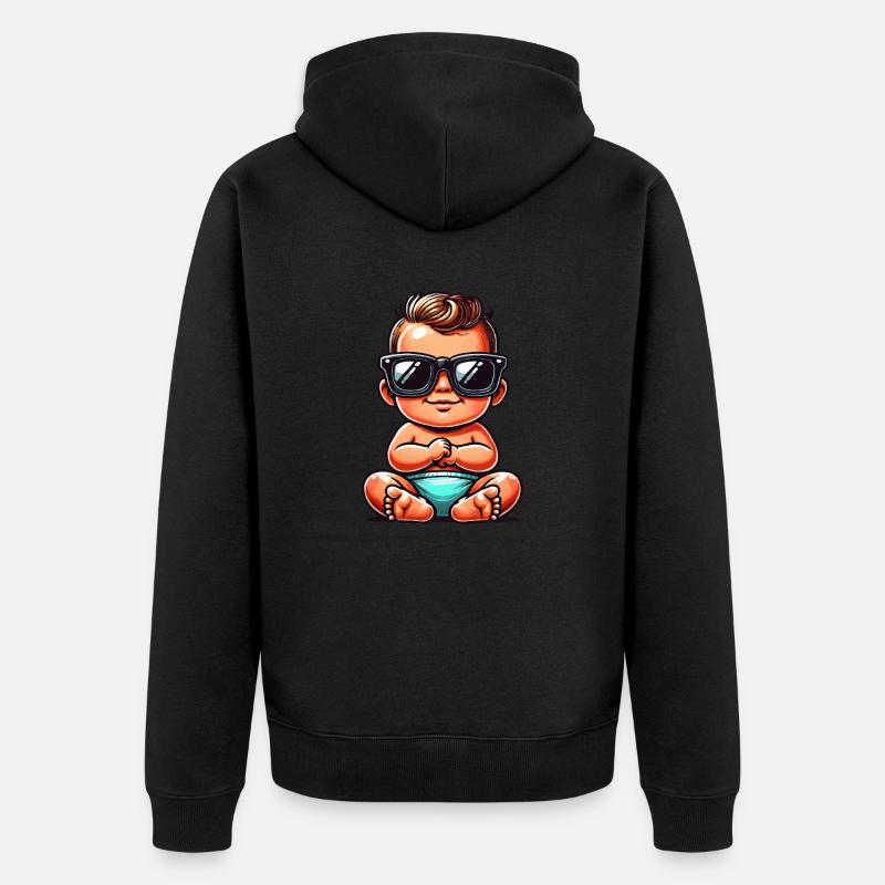 bébé - Veste à capuche bio Premium Unisexe - noir