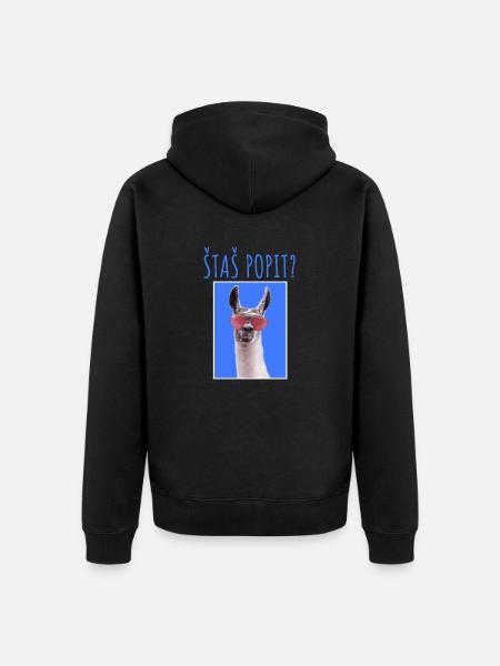 ŠTAŠ POPIT MAJICA - Unisex Premium Bio Zip Hoodie - Schwarz