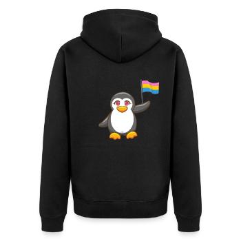 Gay Pride Antarctique Animal Pingouin Pansexuel LGBT - Veste à capuche bio Premium Unisexe - noir - Dos - Nico (187cm)