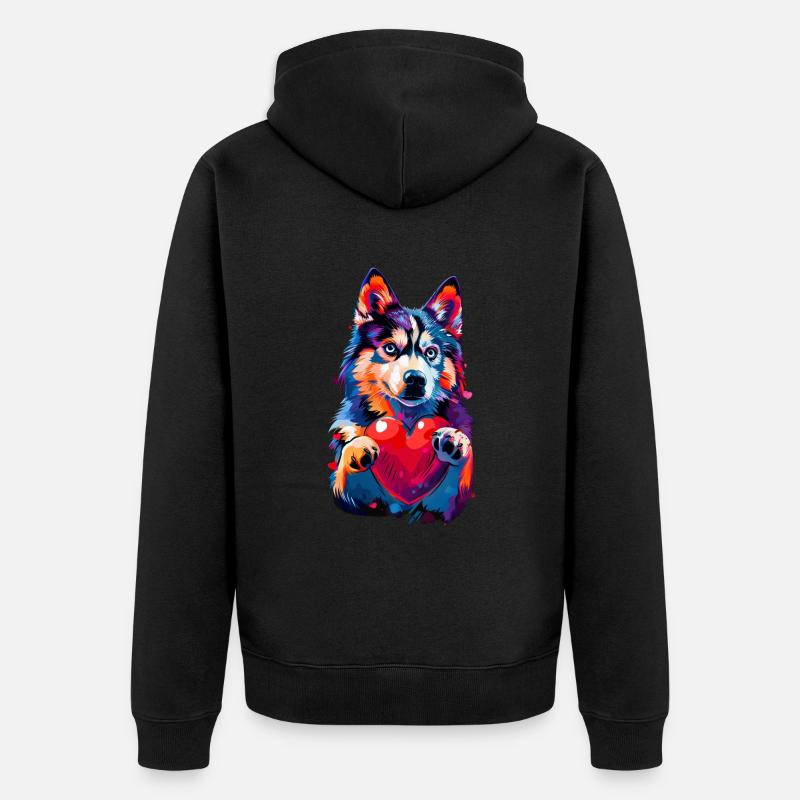 Rauque - Veste à capuche bio Premium Unisexe - noir