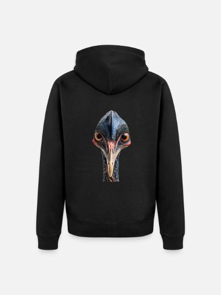Kasuar - Unisex Premium Bio Zip Hoodie - Schwarz