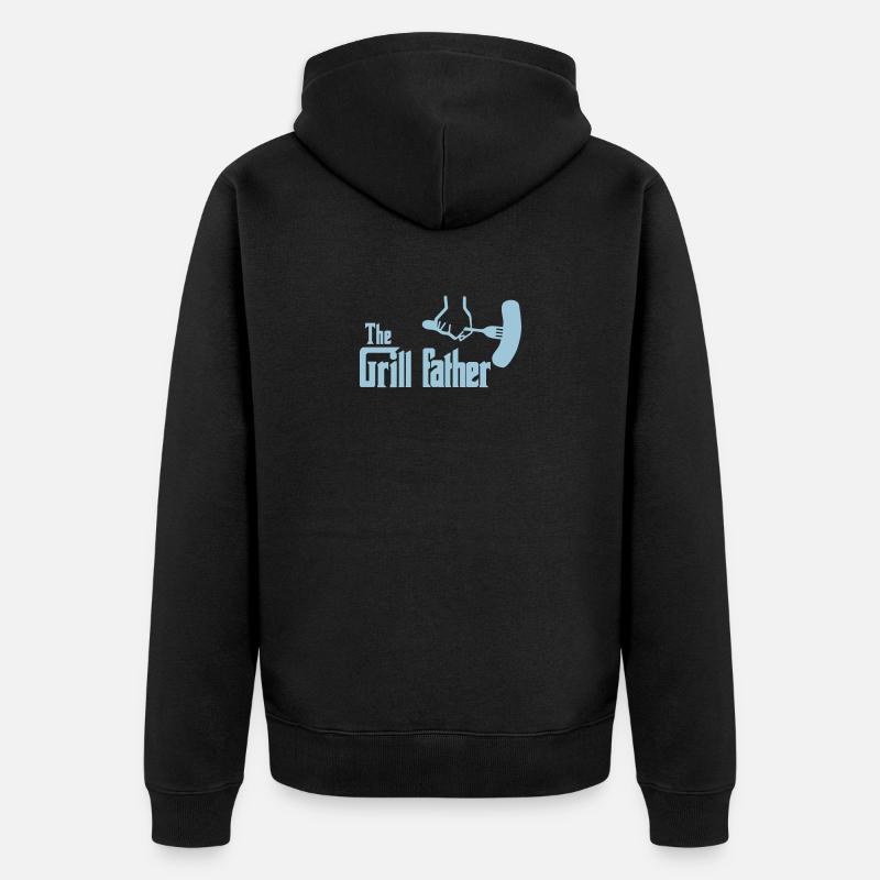 grill father - Veste à capuche bio Premium Unisexe - noir