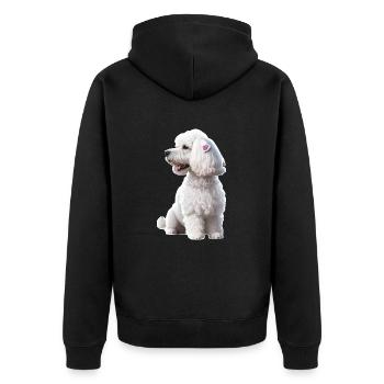Caniche - Veste à capuche bio Premium Unisexe - noir - Dos - Nico (187cm)