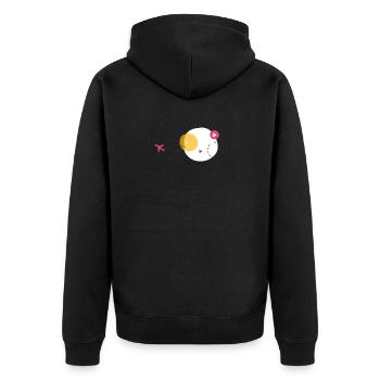 C’est parti pour le voyage - Veste à capuche bio Premium Unisexe - noir - Dos - Nico (187cm)
