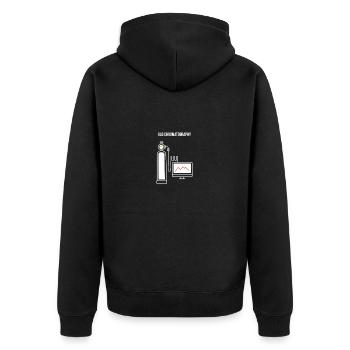 Chromatographie en phase gazeuse - Veste à capuche bio Premium Unisexe - noir - Dos - Nico (187cm)