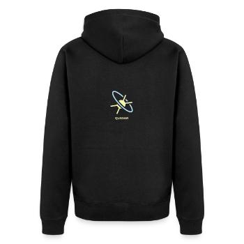 Quasar Quasi Stellar Radio Source - Unisex Premium Organic Zip Hoodie - black - Back - Nico (187cm)
