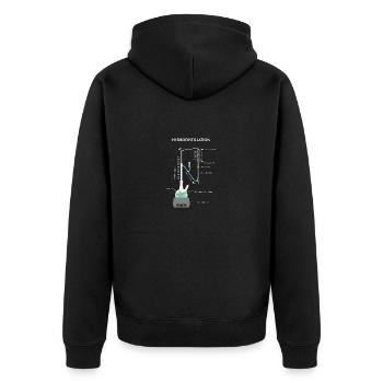 Hydrodistillation Apparatus Clevenger - Unisex Premium Organic Zip Hoodie - black - Back - Nico (187cm)