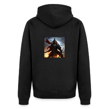 Guerrier 2 - Veste à capuche bio Premium Unisexe - noir - Dos - Nico (187cm)