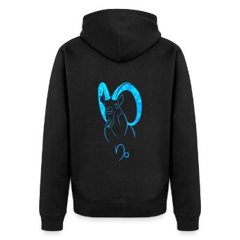 Bouquetin - Veste à capuche bio Premium Unisexe - noir - Dos - Nico (187cm)