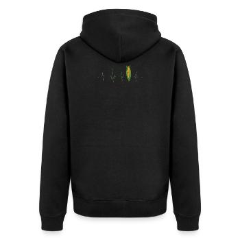 Battement de coeur de maïs - Veste à capuche bio Premium Unisexe - noir - Dos - Nico (187cm)