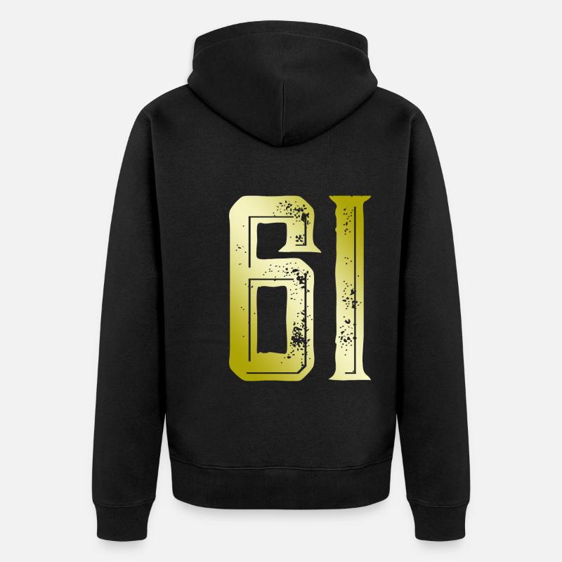 Symbole numérique 61 - Veste à capuche bio Premium Unisexe - noir