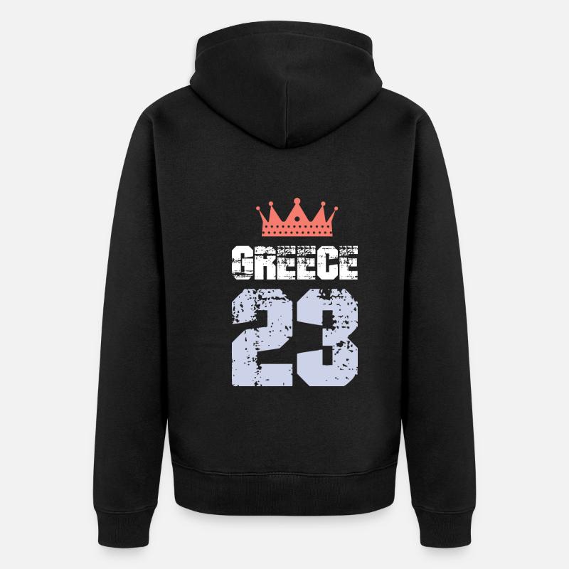 Grèce 23 Jersey 2023 - Veste à capuche bio Premium Unisexe - noir