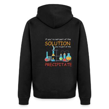 Chemie Lehrer Wissenschaftler Chemieker - Unisex Premium Bio Zip Hoodie - Schwarz - Hinten - Nico (187cm)