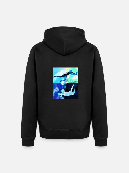 volleyball, volleyball, beachball,graffiti - Unisex Premium Organic Zip Hoodie - black