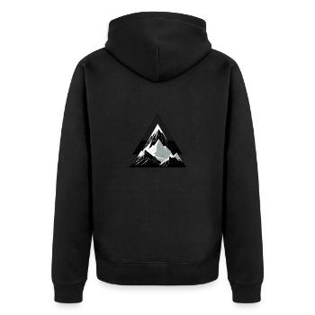Cadeau montagne, escalade et exploration - Veste à capuche bio Premium Unisexe - noir - Dos - Nico (187cm)