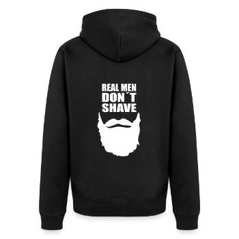 barbe moustache drôle dire drôle dictons - Veste à capuche bio Premium Unisexe - noir - Dos - Nico (187cm)