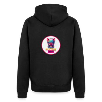 Slopes Sau Winter sports Ski - Unisex Premium Organic Zip Hoodie - black - Back - Nico (187cm)