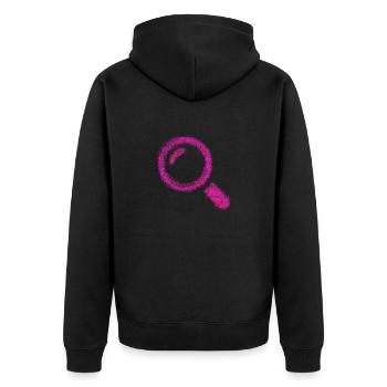 Zoom In Tee - Unisex Premium Organic Zip Hoodie - black - Back - Nico (187cm)