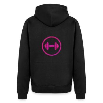 Té Power Lift - Veste à capuche bio Premium Unisexe - noir - Dos - Nico (187cm)