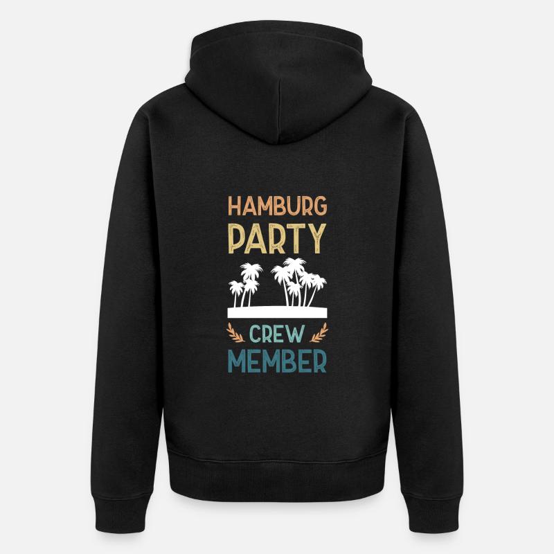Hamburg Party Crew - Veste à capuche bio Premium Unisexe - noir