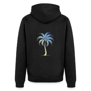 Vacances Palm Tree - Veste à capuche bio Premium Unisexe - noir - Dos - Nico (187cm)