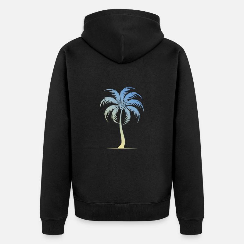 Vacances Palm Tree - Veste à capuche bio Premium Unisexe - noir