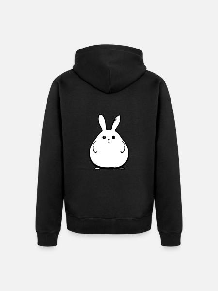 Bunny Funny Easter - Unisex Premium Organic Zip Hoodie - black