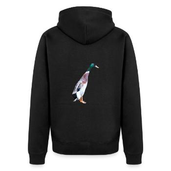 Les canards qui courent sont des compagnons parfaits pour les jardiniers - Veste à capuche bio Premium Unisexe - noir - Dos - Nico (187cm)