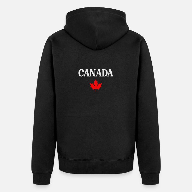 erable canada - Veste à capuche bio Premium Unisexe - noir