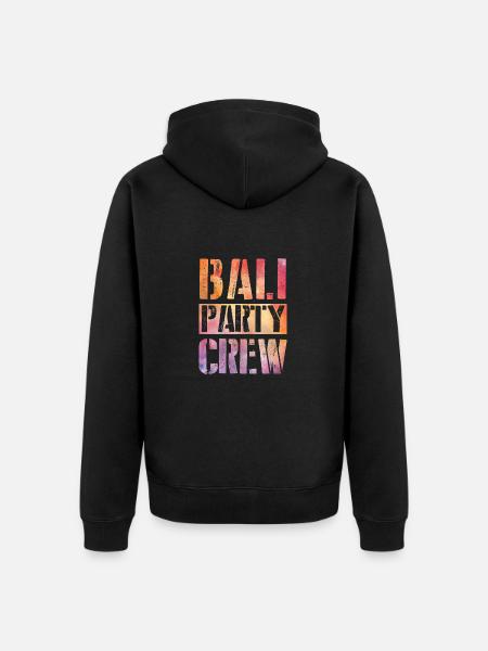 Bali Party Crew - Unisex Premium Bio Zip Hoodie - Schwarz