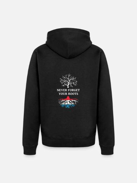Luxembourg Roots - Unisex Premium Organic Zip Hoodie - black