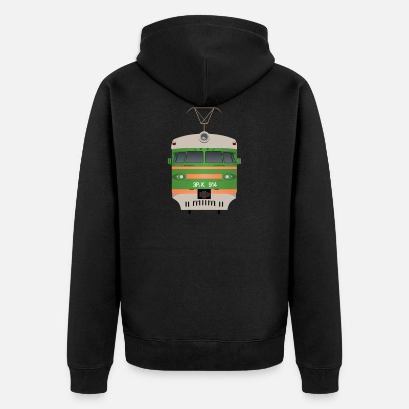 Train Russie - Veste à capuche bio Premium Unisexe - noir