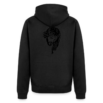 Jésus-Christ - Veste à capuche bio Premium Unisexe - noir - Dos - Nico (187cm)