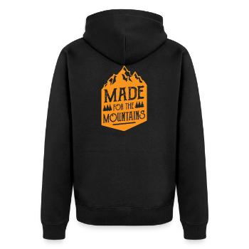 Pour les montagnes faites cadeau de grimpeur randonneur - Veste à capuche bio Premium Unisexe - noir - Dos - Nico (187cm)