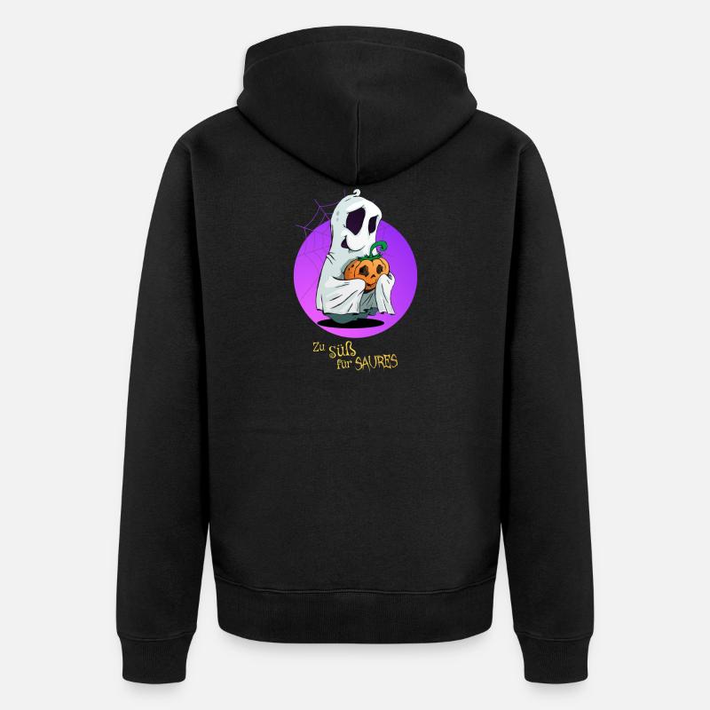 Sweet Ghost - Funny Halloween Shirt - Veste à capuche bio Premium Unisexe - noir